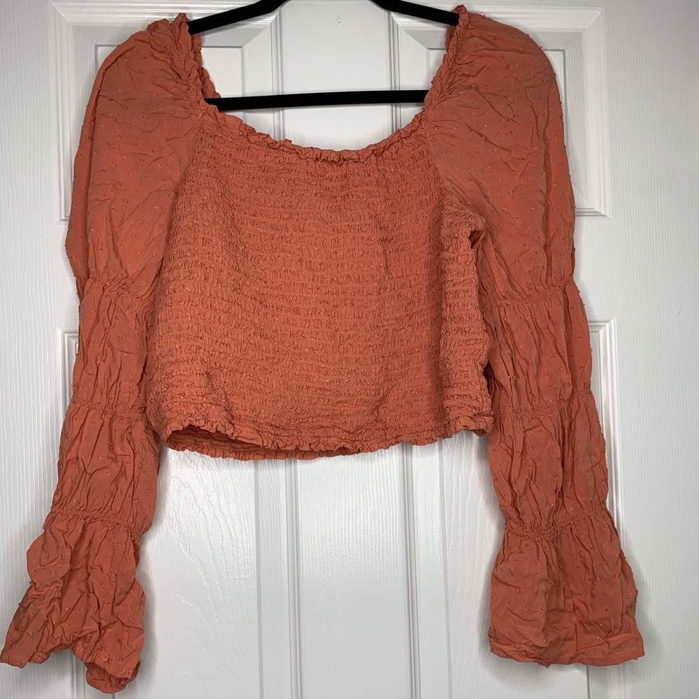 Wild Fable Long Sleeve Smocked Top